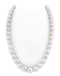 10-11.9mm White South Sea Round Pearl Necklace - AAA Quality