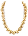 15-16mm Golden South Sea Pearl Necklace - AAAA Quality