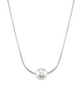 Pearl Moments - 7mm Freshwater Pearl Silver Adjustable Chain Necklace