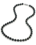 7.0-7.5mm Japanese Akoya Black Pearl Necklace- AAA Quality