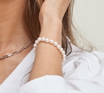 7.0-7.5mm Akoya White Pearl Bracelet - Model Image