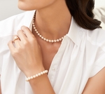 7.0-7.5mm White Freshwater Pearl Bracelet - AAA Quality - Third Image