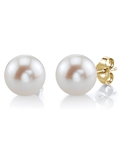 11mm White Freshwater Round Pearl Stud Earrings