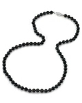 5.0-5.5mm Japanese Akoya Black Pearl Necklace - AAA Quality