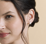 Akoya Pearl & Diamond Classic Earrings - Model Image