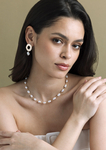 White Freshwater Baroque Pearl Gemma Necklace - Third Image