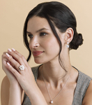 White Freshwater Cultured Keshi Pearl Ring - Secondary Image