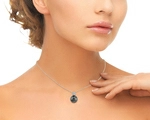 Tahitian South Sea Pearl & Diamond Dakota Pendant - Model Image
