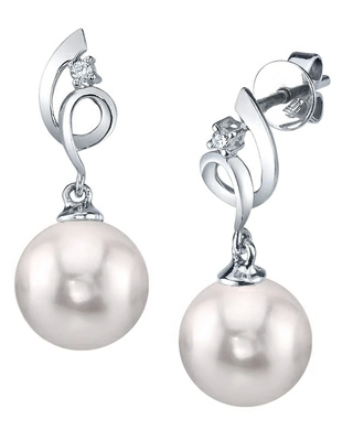 14K Gold Akoya Pearl & Diamond Symphony Earrings