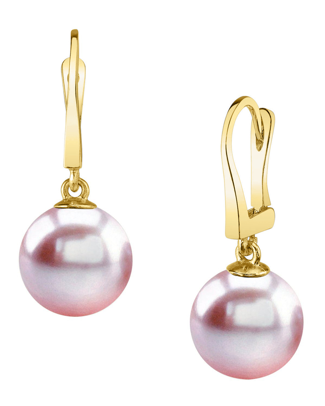 Pink Freshwater Pearl Classic Elegance Earrings