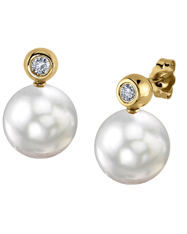 White South Sea Pearl & Diamond Dakota Earrings