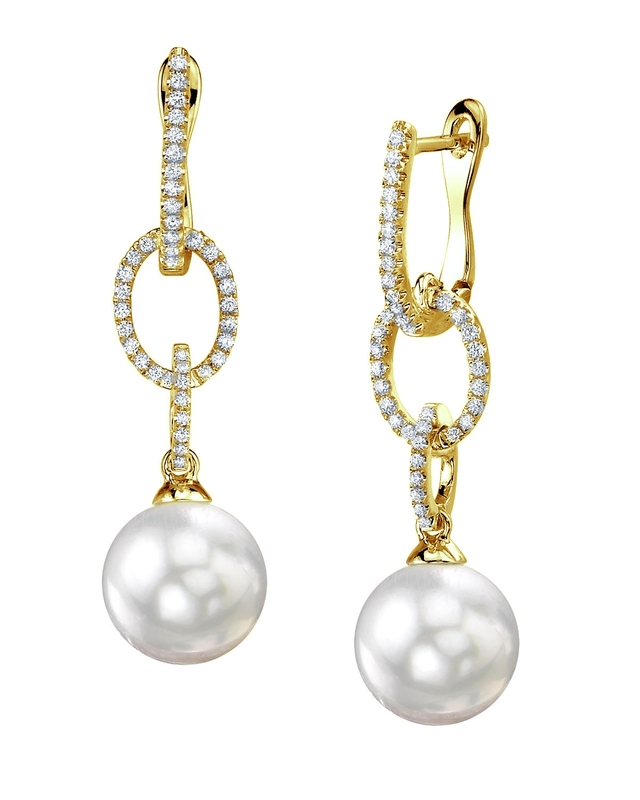 South Sea Pearl & Diamond Lucy Earrings