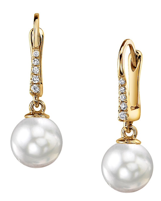 South Sea Pearl & Diamond Susan Earrings