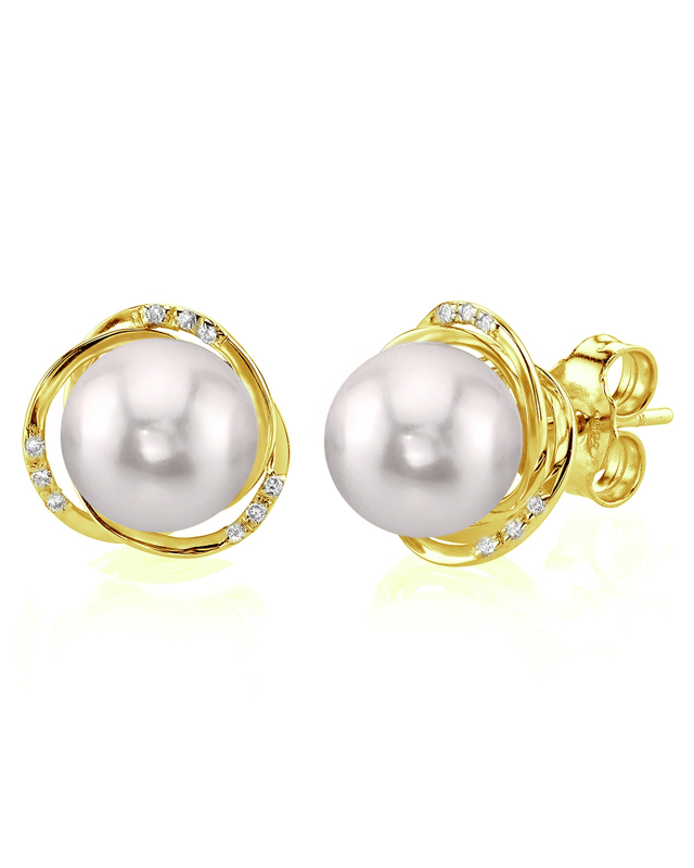 White South Sea Pearl and Diamond Lexi Earrings