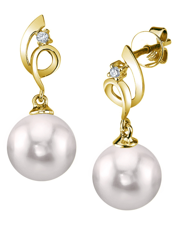 14K Gold Akoya Pearl & Diamond Symphony Earrings