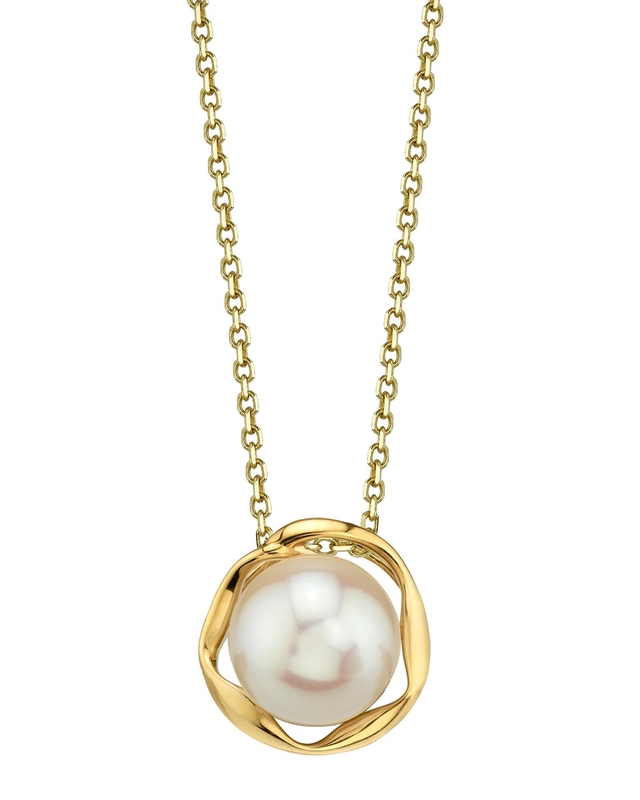 14K Gold Freshwater Pearl Charlie Pendant