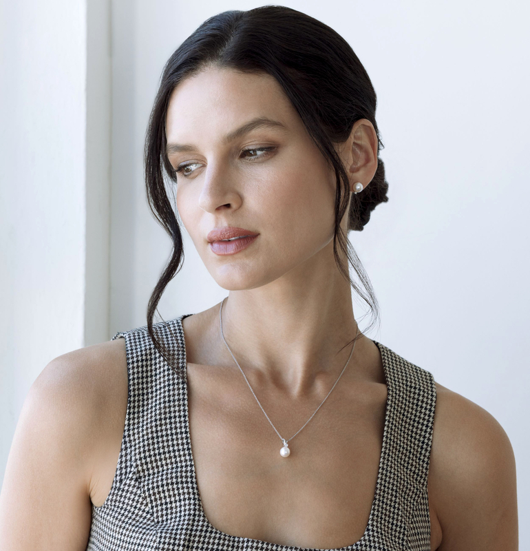 Akoya Pearl & Diamond Classic Pendant - Secondary Image