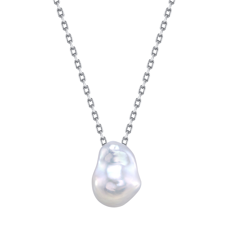 12mm White Freshwater Baroque Pearl Arlet Pendant