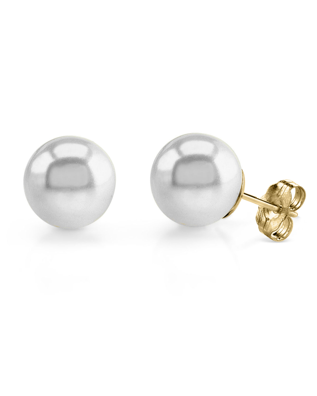 10mm South Sea Round Pearl Stud Earrings- Choose Your Quality