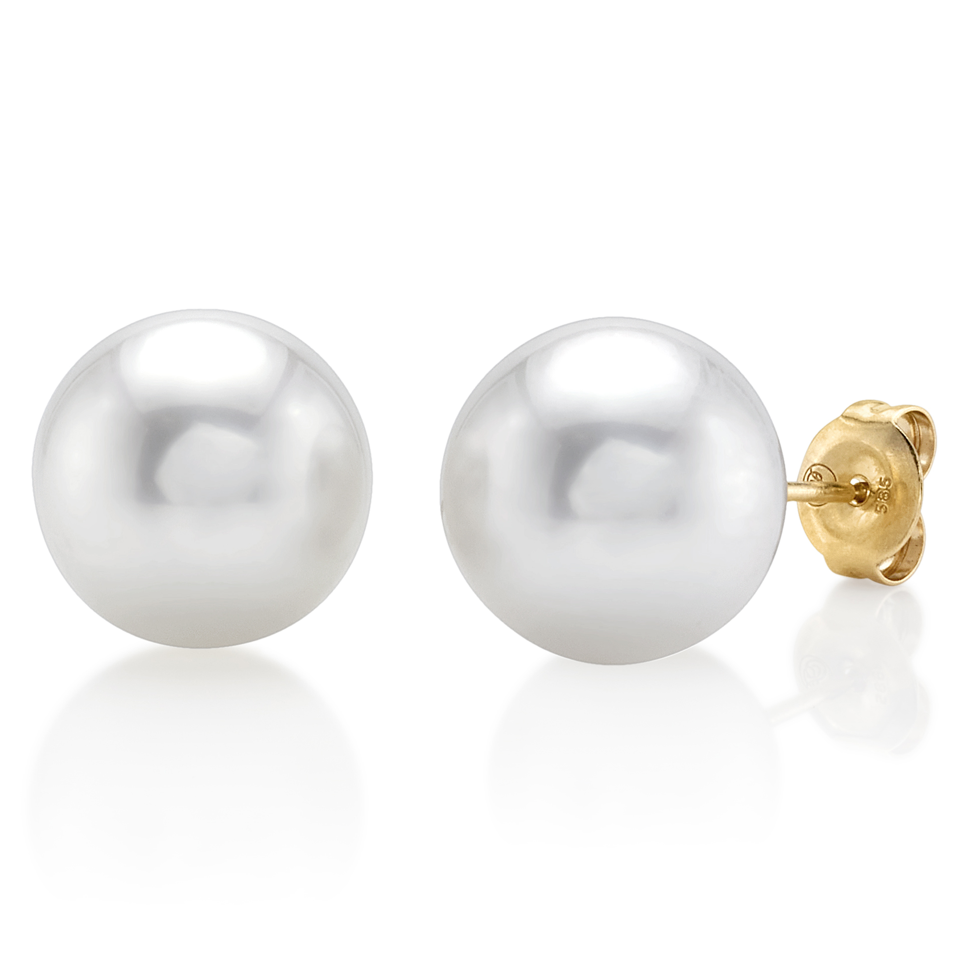 10mm South Sea Round Pearl Stud Earrings- Choose Your Quality