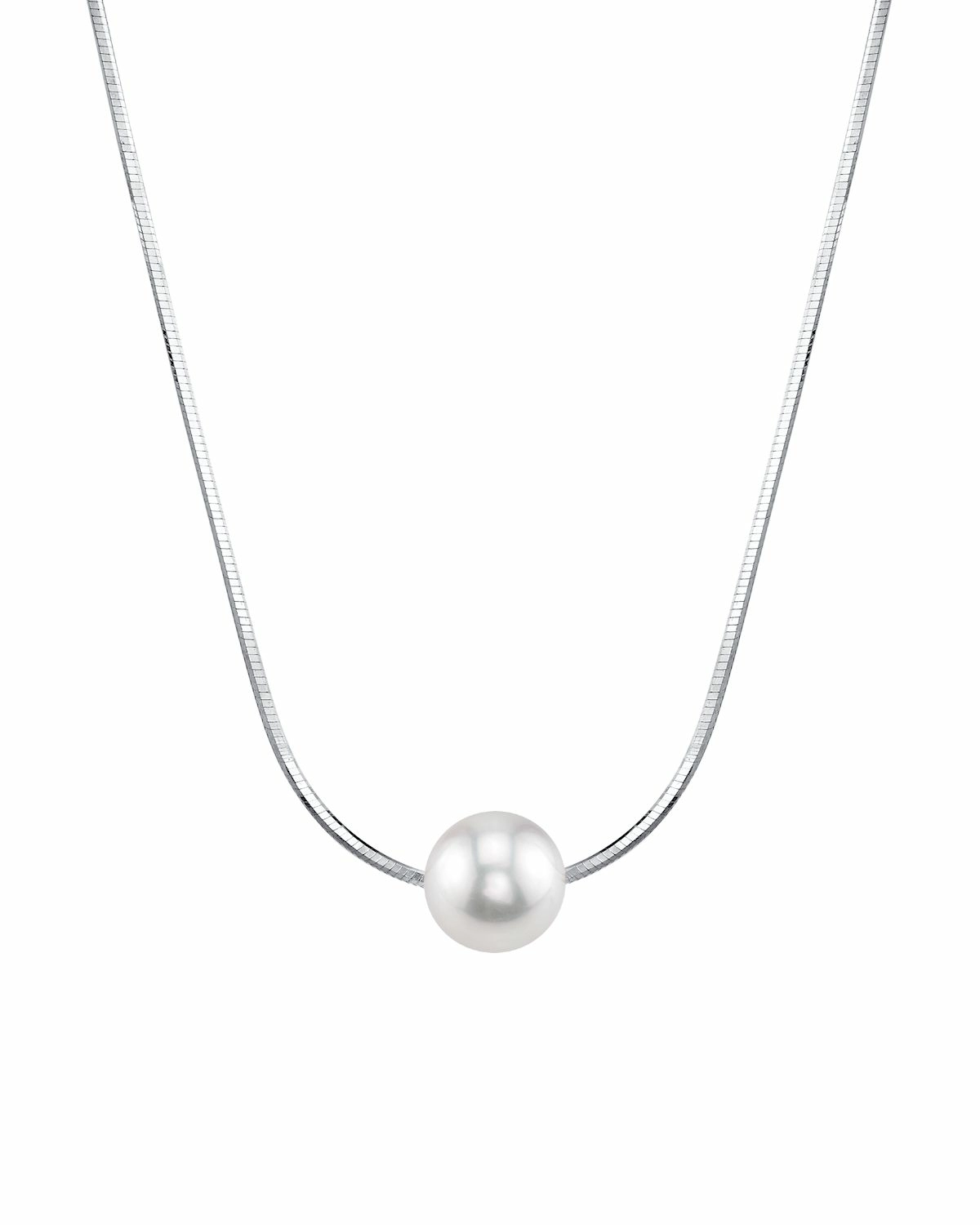Pearl Moments - 7mm Freshwater Pearl Silver Adjustable Chain Necklace