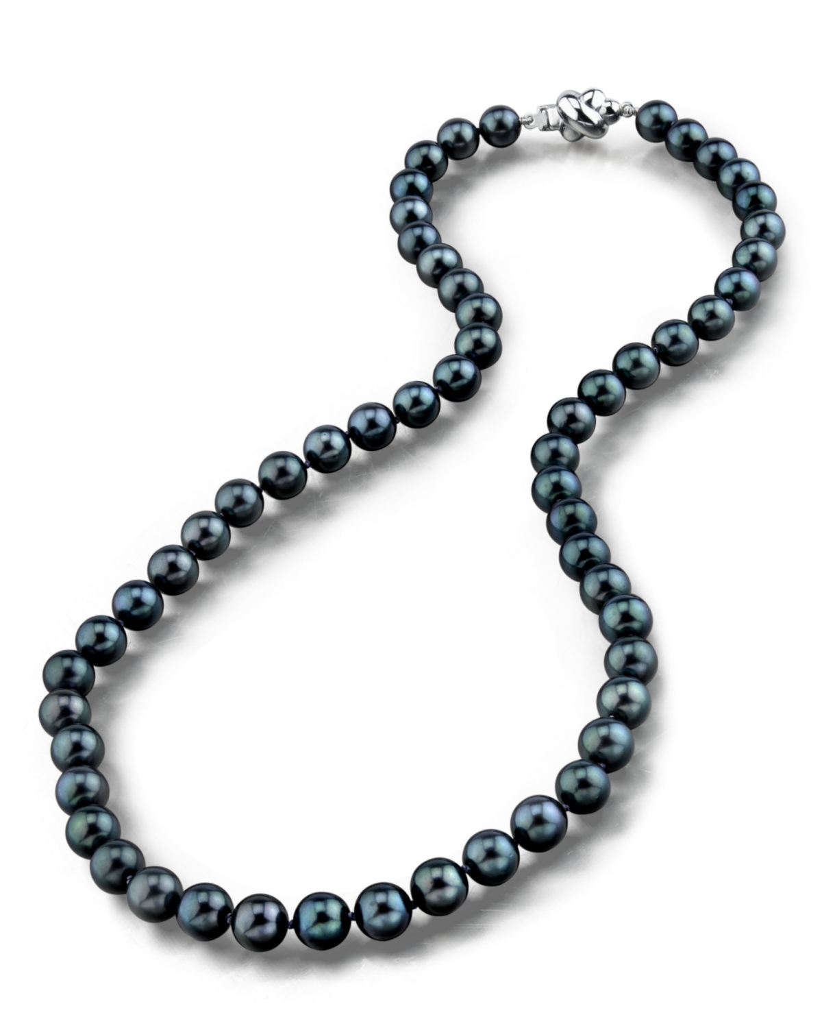 6.5-7.0mm Japanese Akoya Black Choker Length Pearl Necklace- AA+ Quality