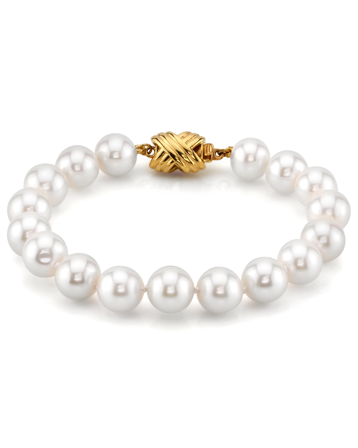 8.5-9.5mm White Freshwater Pearl Bracelet - AAAA Quality