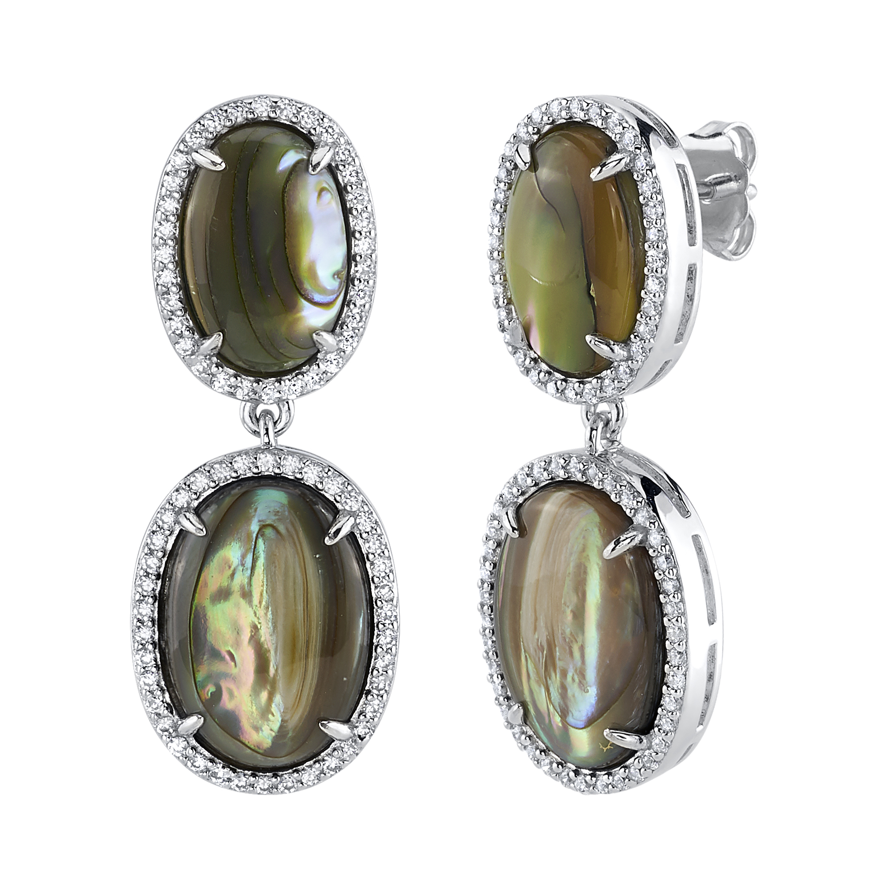 Mother of Pearl & Cubic Zirconia Margot Earrings