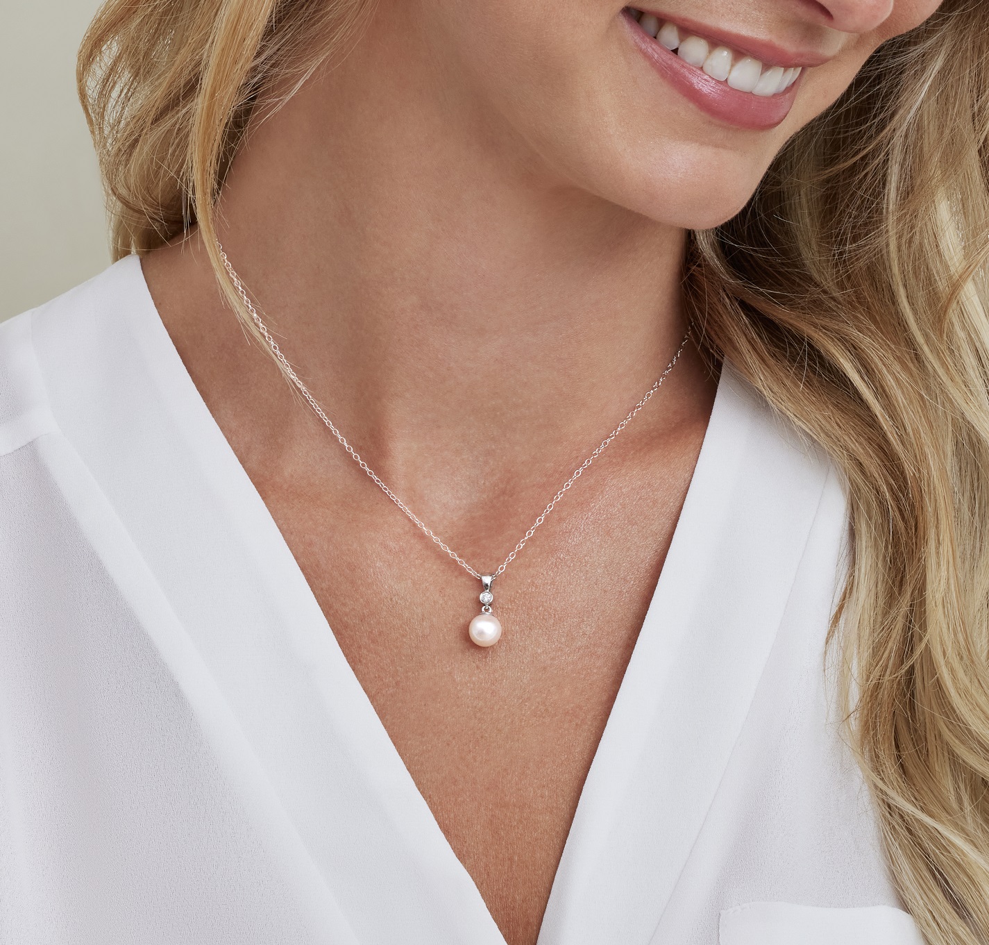 Akoya Pearl & Diamond Michelle Pendant- Choose Your Pearl Color