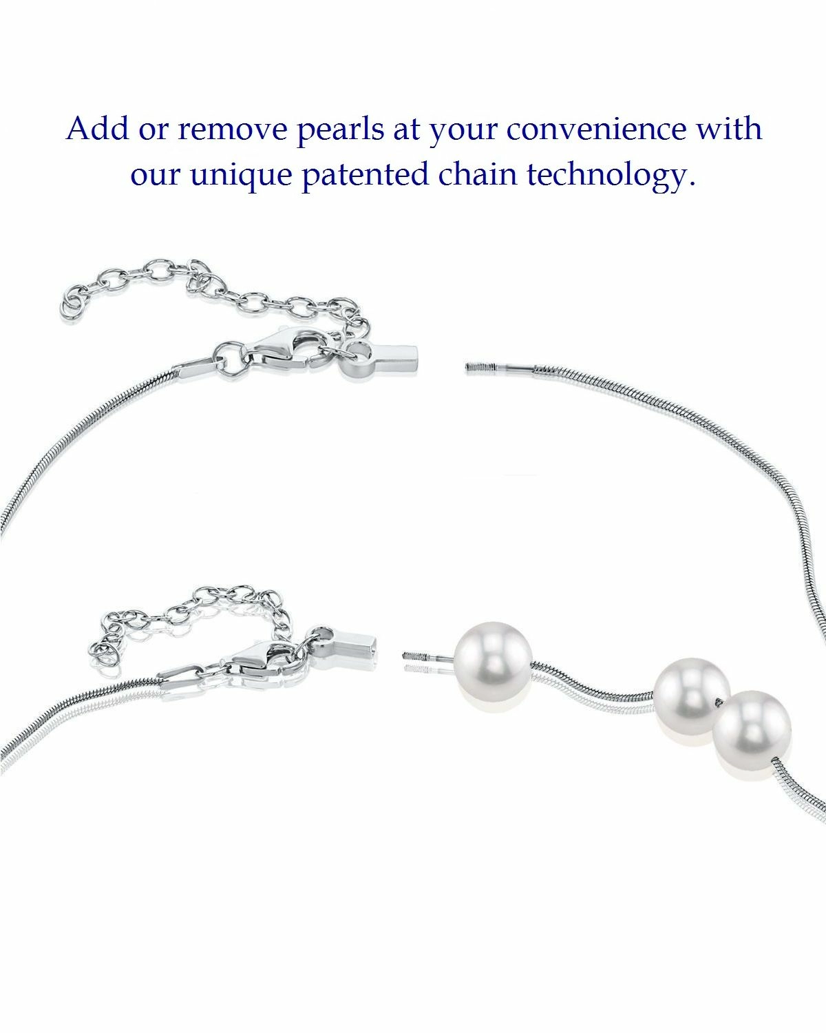 Pearl Moments - 7mm Freshwater Pearl Silver Adjustable Chain Necklace