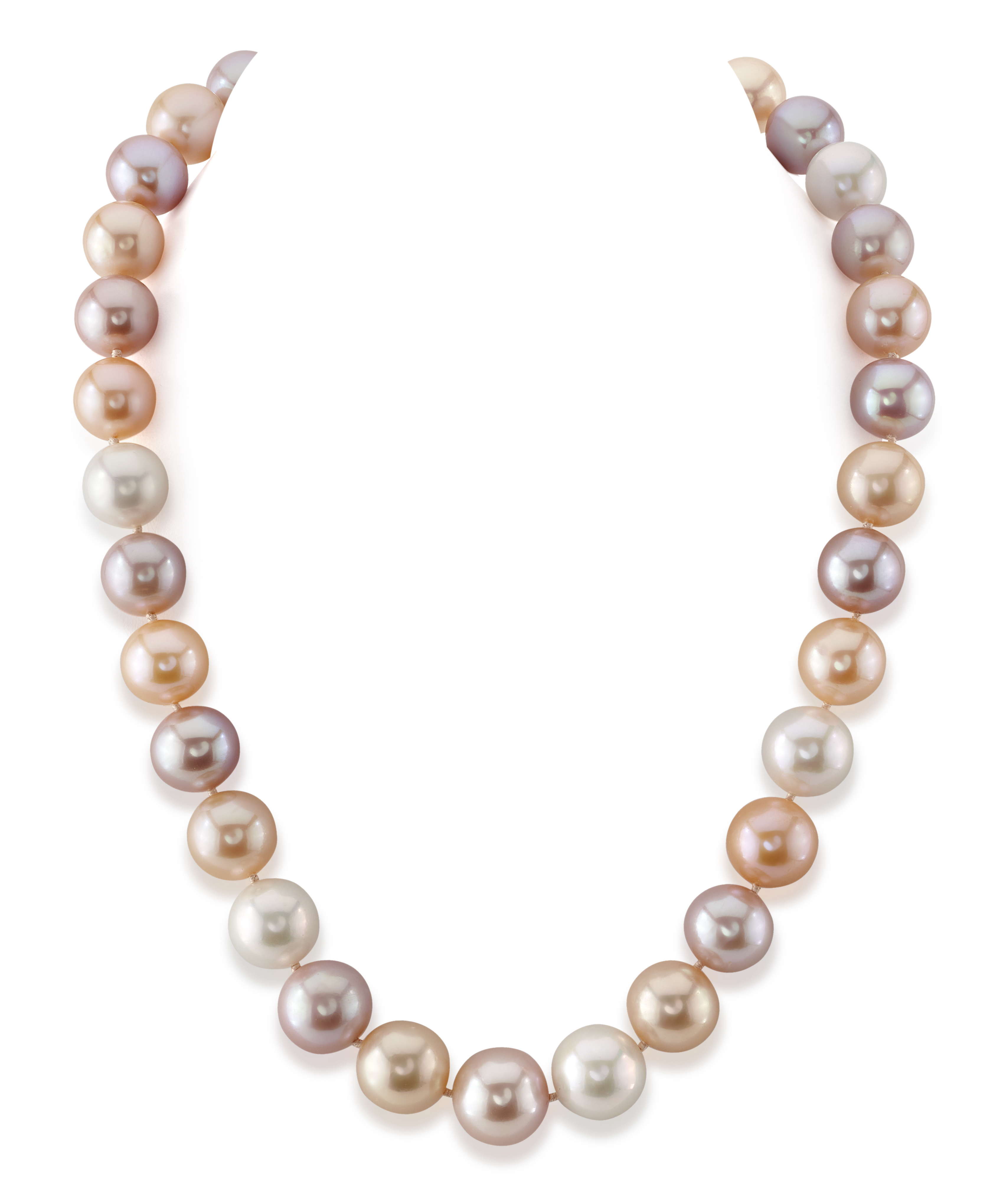 11.5-12.5mm Freshwater Multicolor Pearl Necklace - AAAA Quality