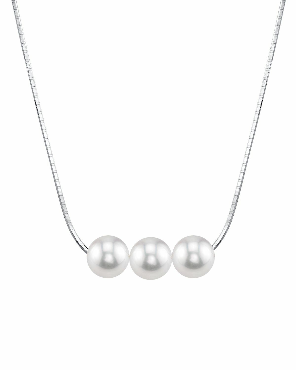 Pearl Moments - 7mm Freshwater Pearl Silver Adjustable Chain Necklace