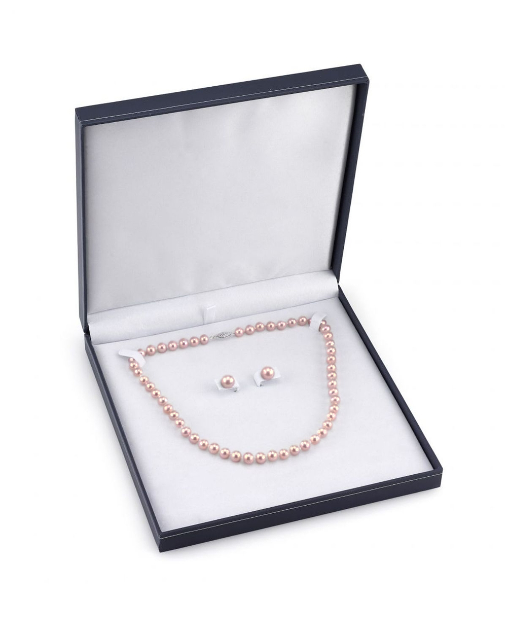 8.5-9.5mm Pink Freshwater Pearl Necklace & Earrings