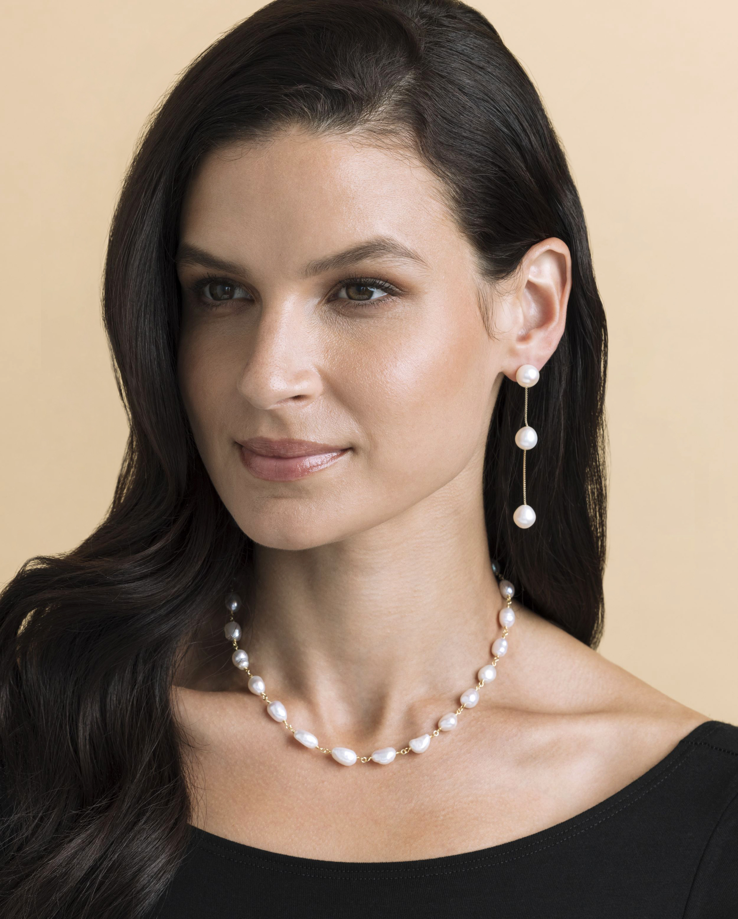 White Freshwater Pearl Maddy Earrings