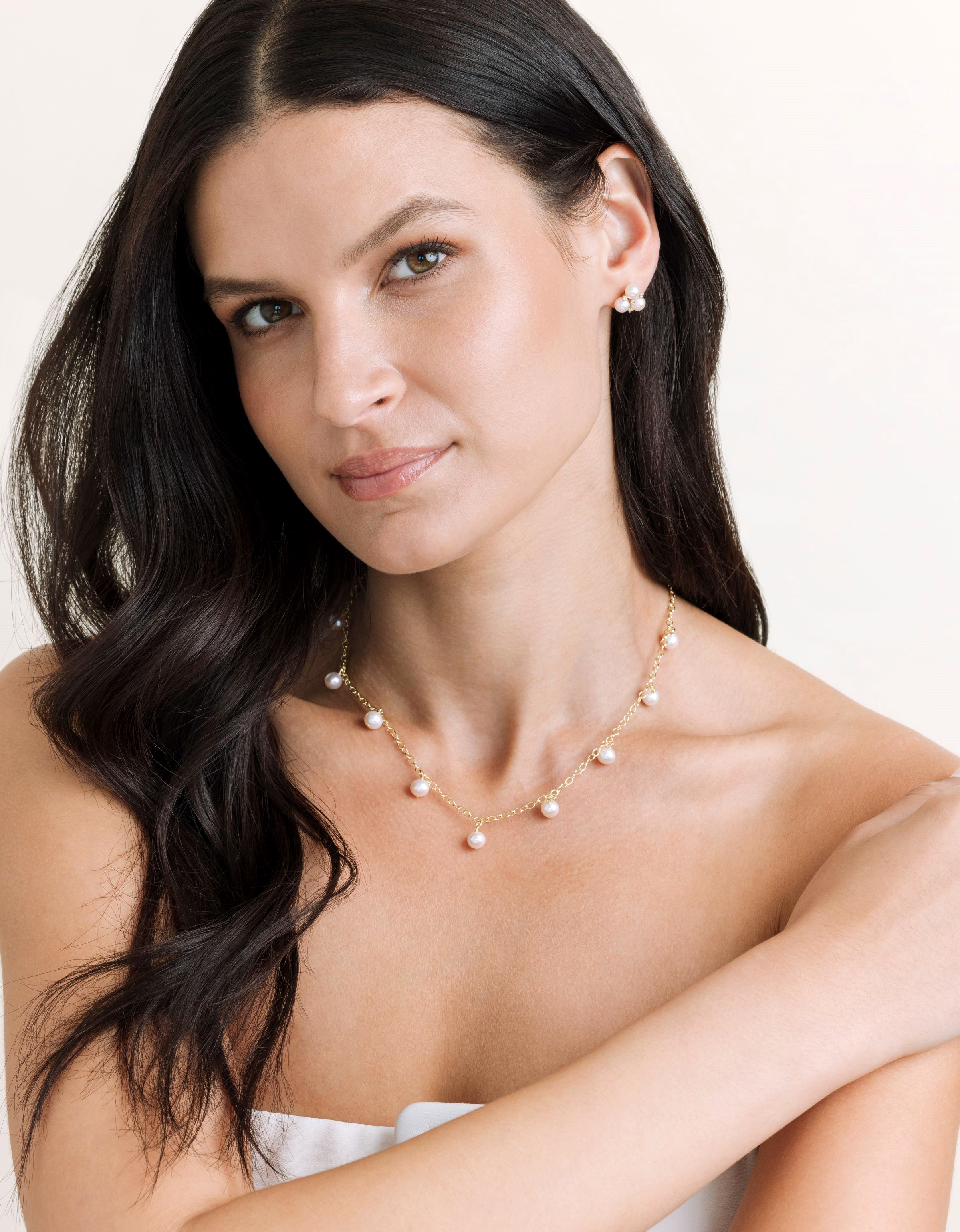 White Freshwater Pearl Isabella Necklace