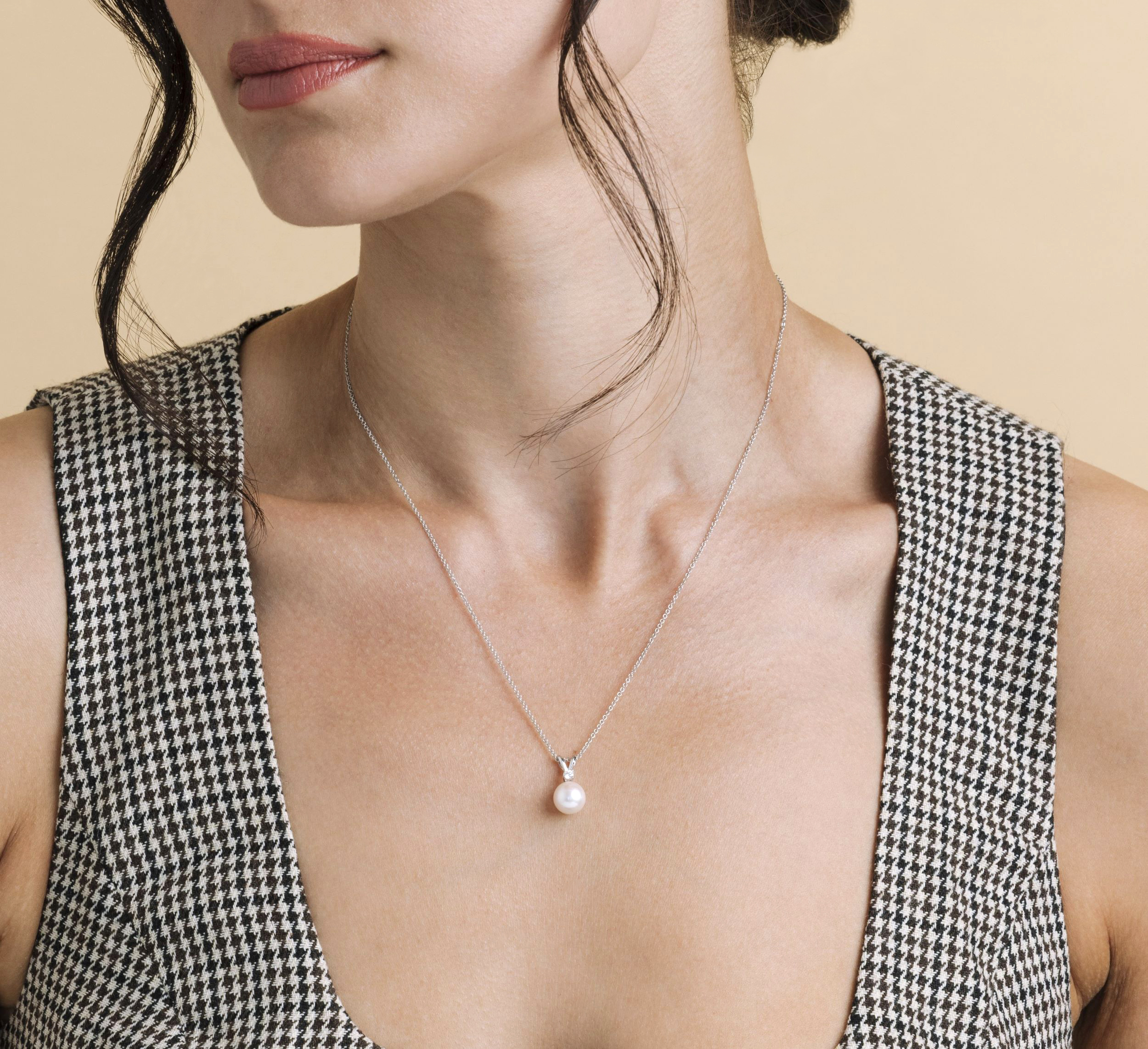 Freshwater Pearl & Diamond Classic Pendant